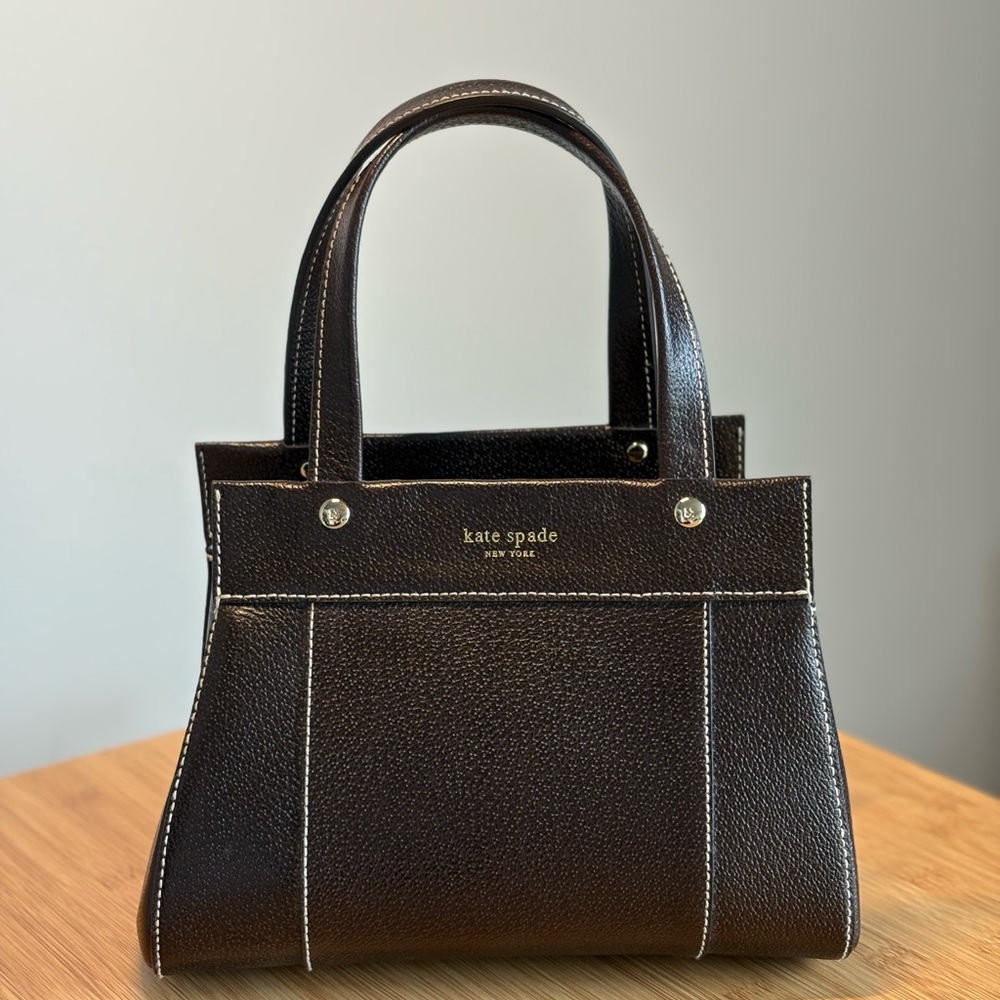 Kate Spade Brown Leather Satchel with Classic Design